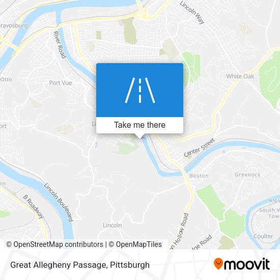 Mapa de Great Allegheny Passage
