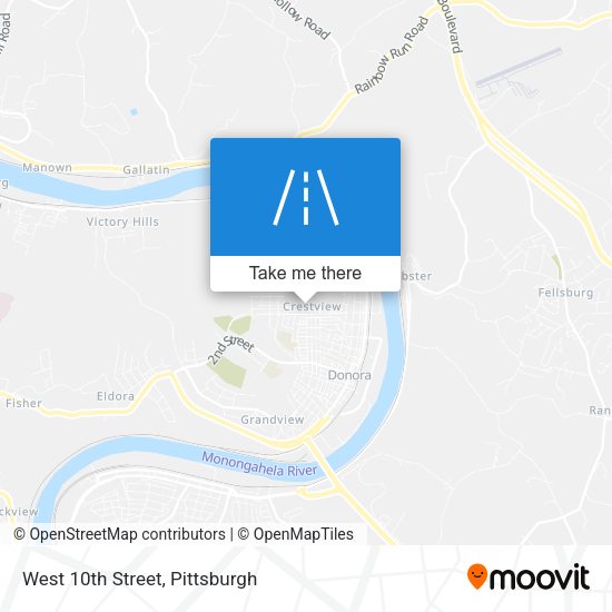West 10th Street map