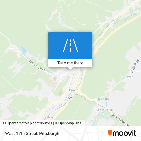 West 17th Street map