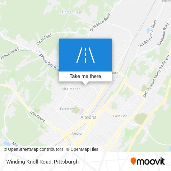 Winding Knoll Road map