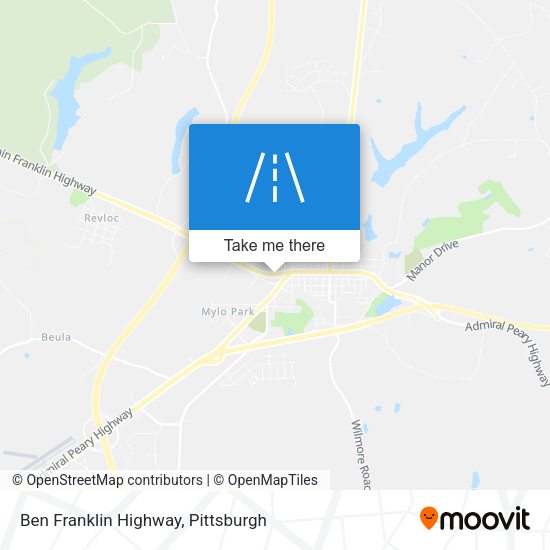 Ben Franklin Highway map