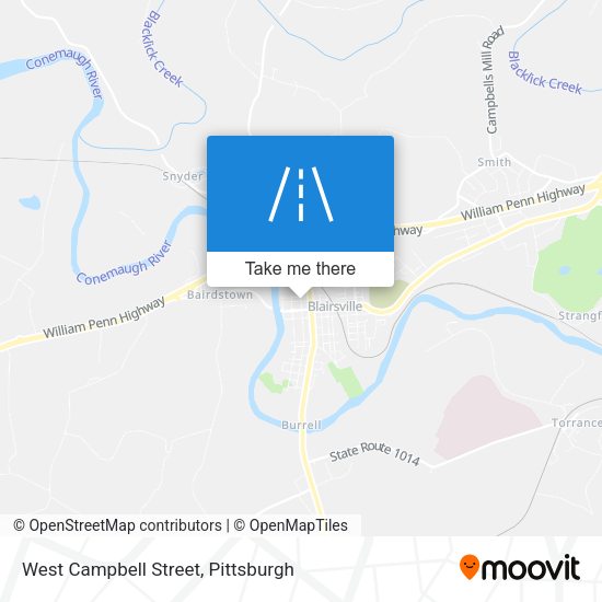 Mapa de West Campbell Street
