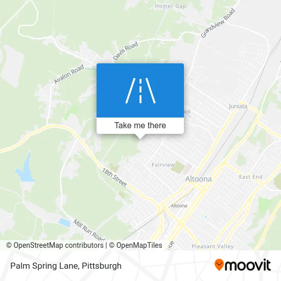 Palm Spring Lane map