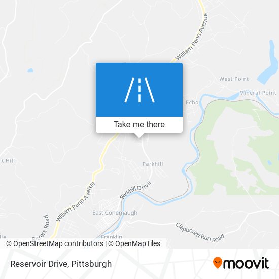 Reservoir Drive map