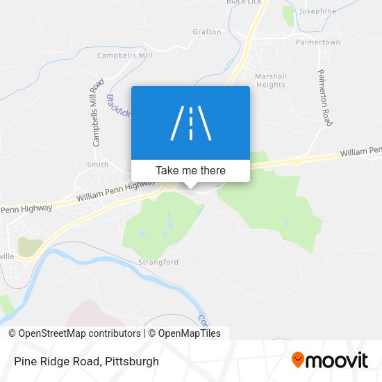 Pine Ridge Road map