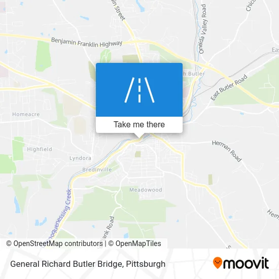 General Richard Butler Bridge map