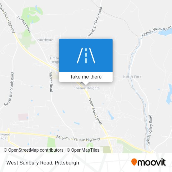 West Sunbury Road map