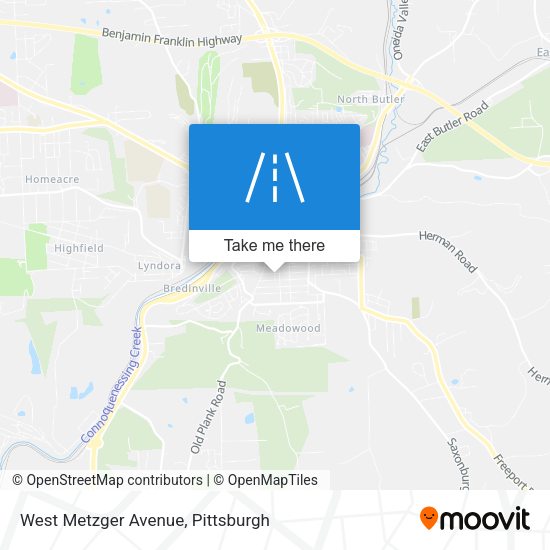 Mapa de West Metzger Avenue