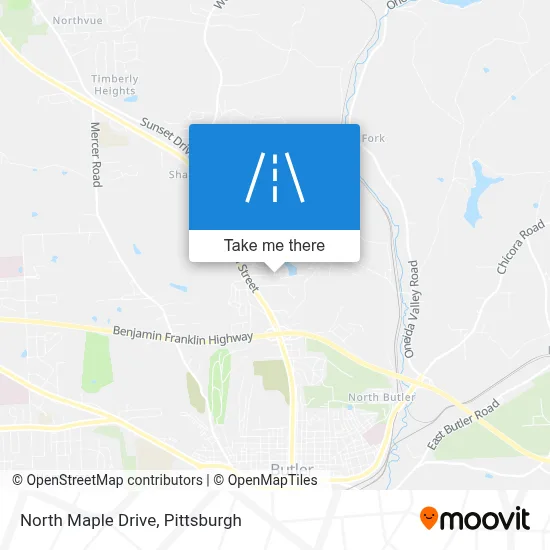 North Maple Drive map