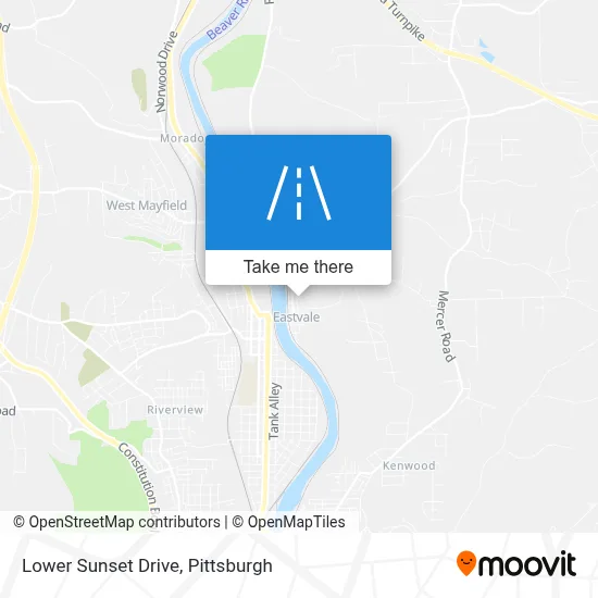 Lower Sunset Drive map