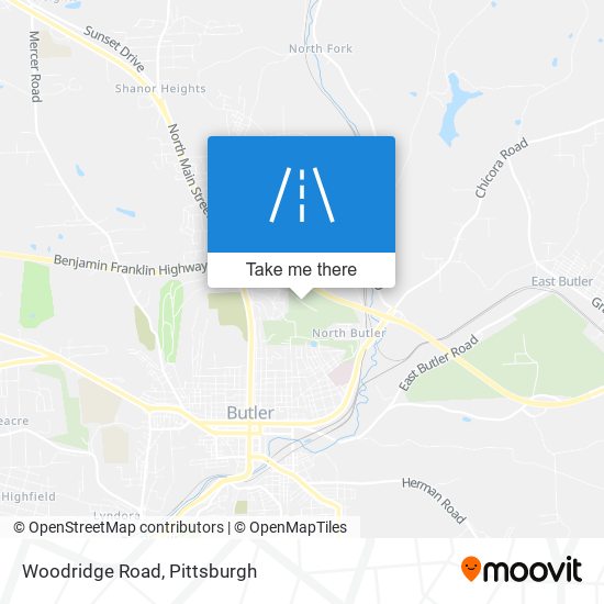 Woodridge Road map
