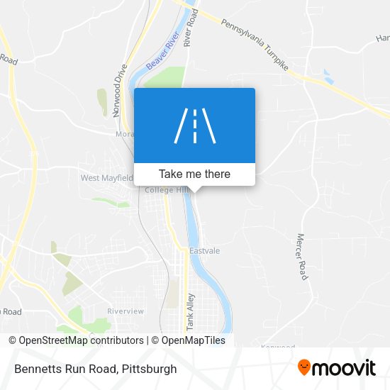Bennetts Run Road map