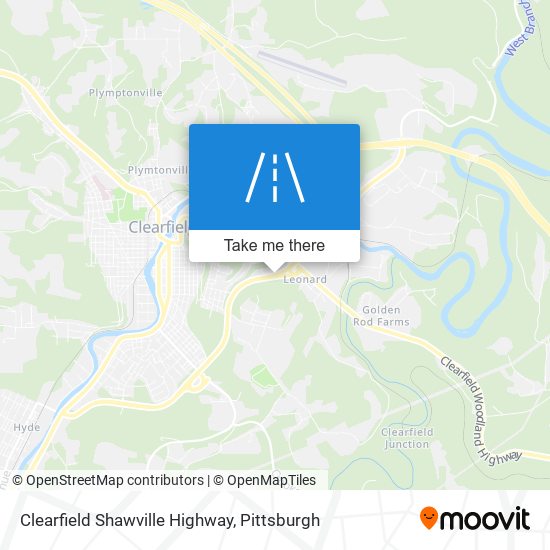 Clearfield Shawville Highway map