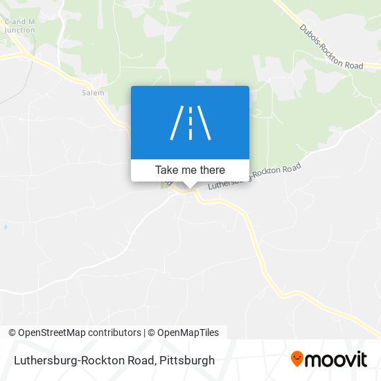 Luthersburg-Rockton Road map