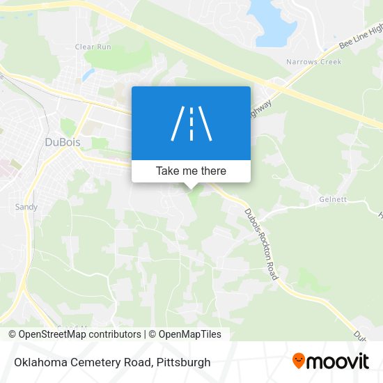 Oklahoma Cemetery Road map