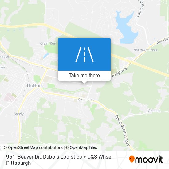 951, Beaver Dr., Dubois Logistics > C&S Whse map