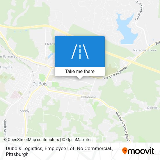 Dubois Logistics, Employee Lot. No Commercial. map
