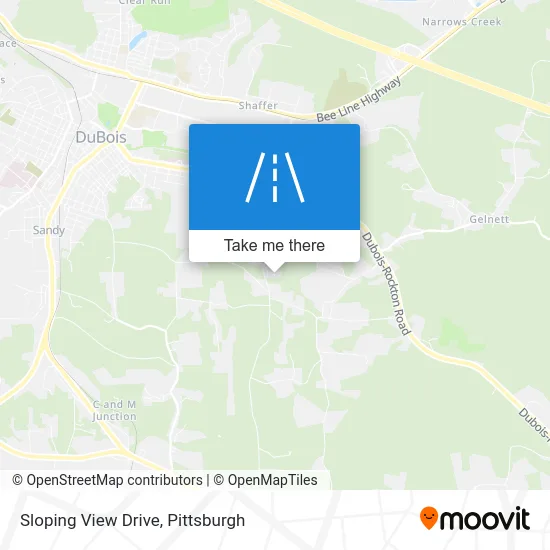 Sloping View Drive map