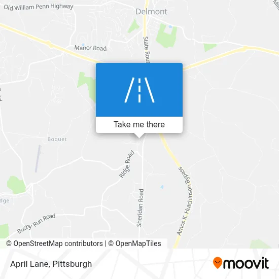 April Lane map