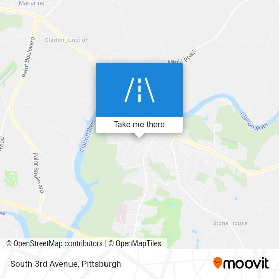 South 3rd Avenue map