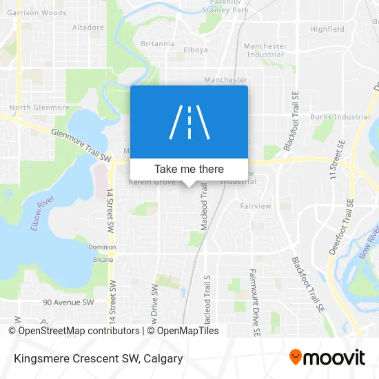Kingsmere Crescent SW map