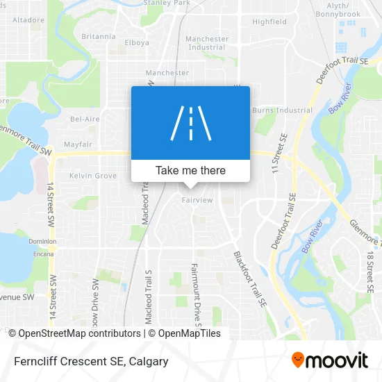 Ferncliff Crescent SE map