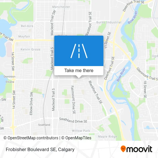Frobisher Boulevard SE map
