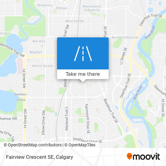 Fairview Crescent SE map