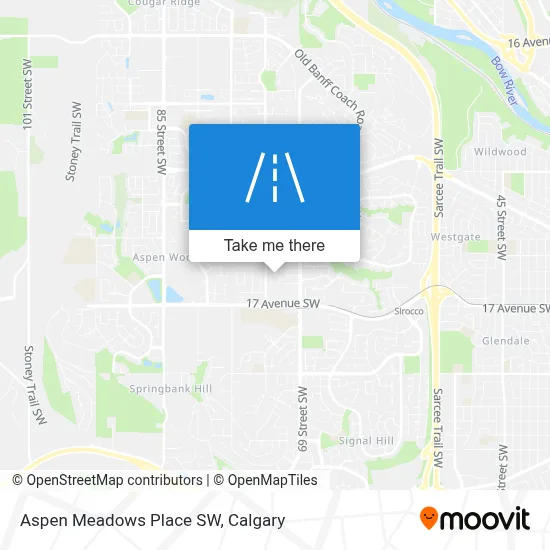 Aspen Meadows Place SW map