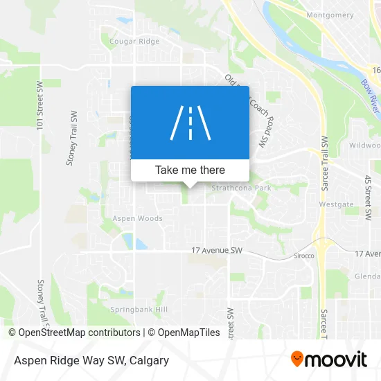 Aspen Ridge Way SW map