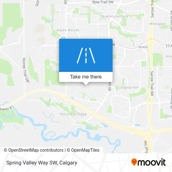 Spring Valley Way SW map