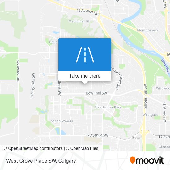 West Grove Place SW map