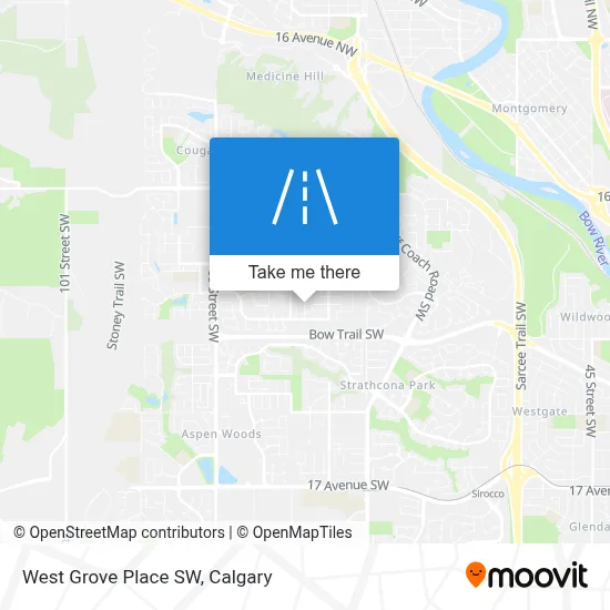 West Grove Place SW map