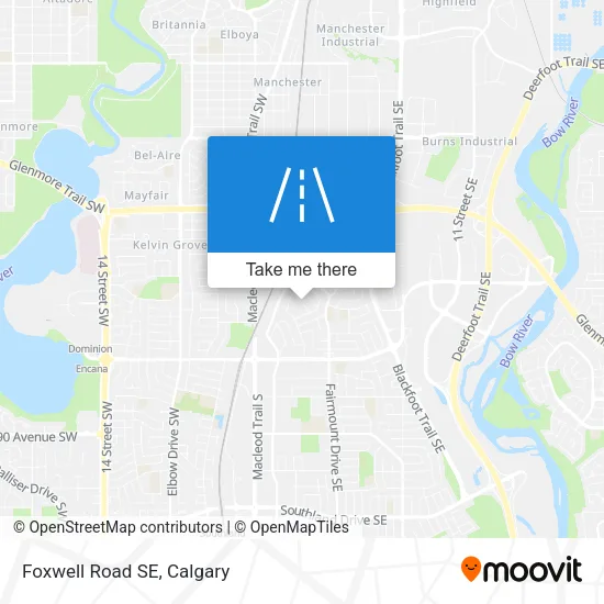 Foxwell Road SE map