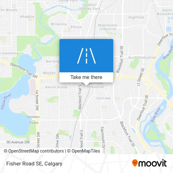 Fisher Road SE map