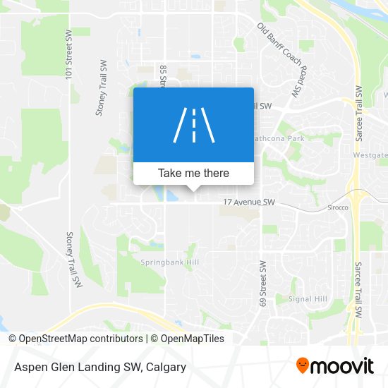 Aspen Glen Landing SW map