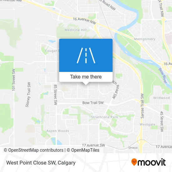 West Point Close SW map