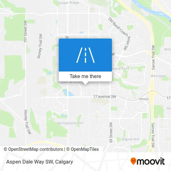 Aspen Dale Way SW map