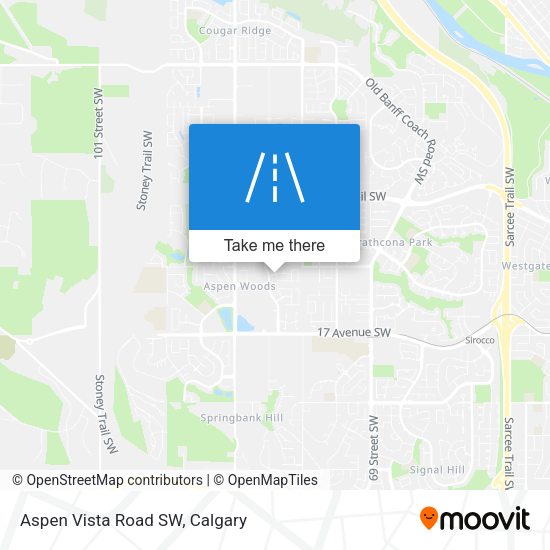 Aspen Vista Road SW map