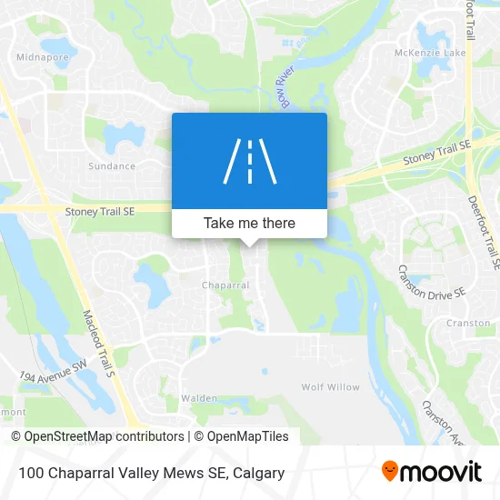 100 Chaparral Valley Mews SE map