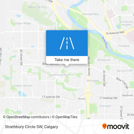 Strathbury Circle SW map