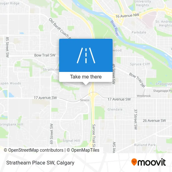 Strathearn Place SW map