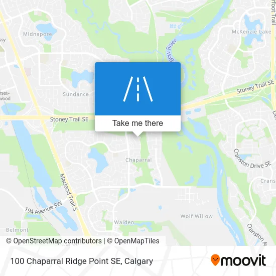 100 Chaparral Ridge Point SE map