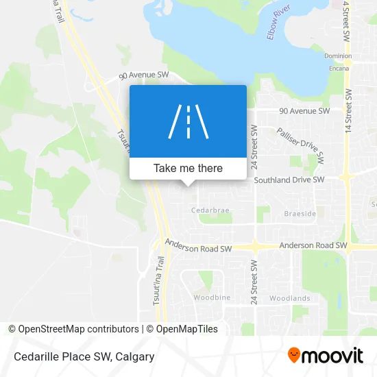 Cedarille Place SW map
