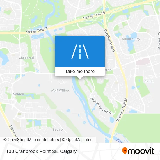 100 Cranbrook Point SE map