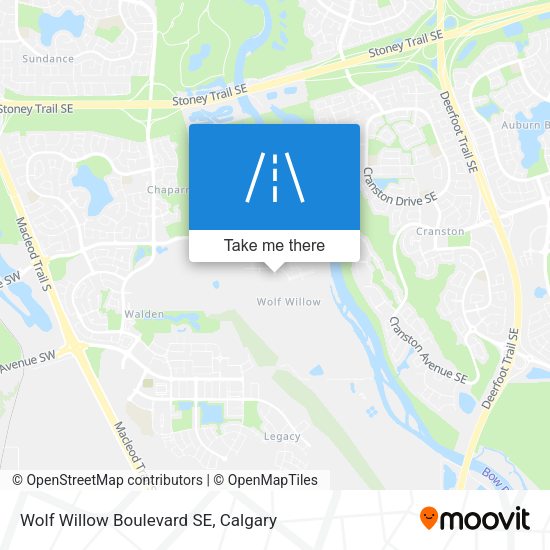 Wolf Willow Boulevard SE map