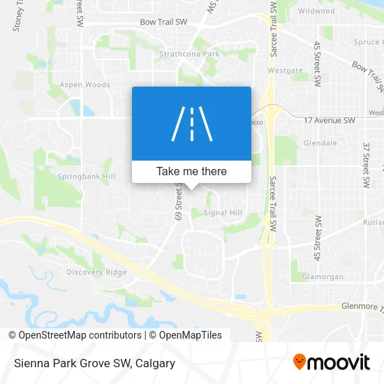 Sienna Park Grove SW map