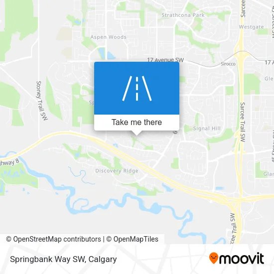 Springbank Way SW map