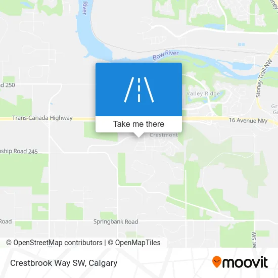 Crestbrook Way SW map