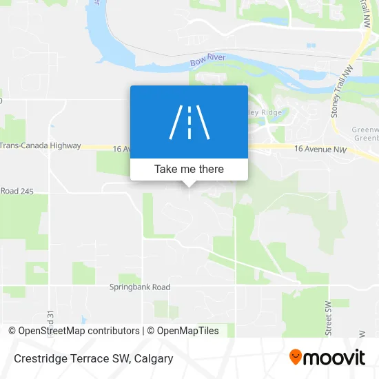 Crestridge Terrace SW map